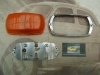 PI177 PI4 PILOTO DELANTERO MERCEDES DKW F1000 AMBAR MEDIDA 171x92mm CON PORTALAMPARAS